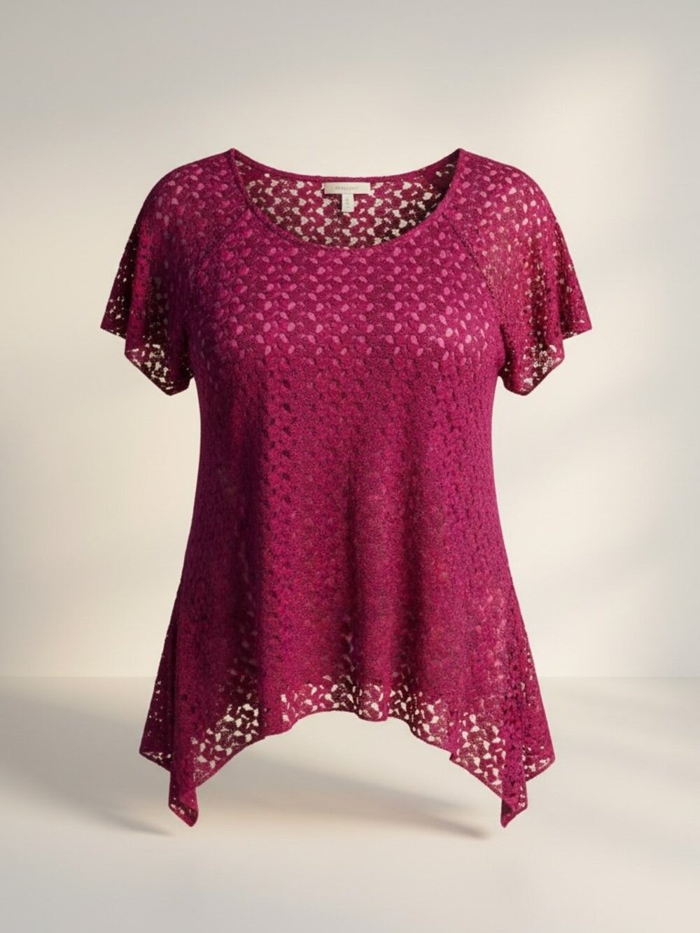 Woman's Asymmetrical Lace Tunic Top